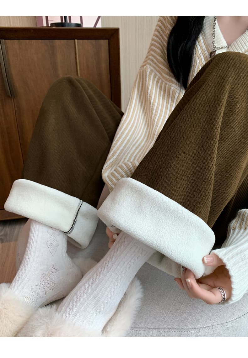 レディースワイドパンツ ふわりと包む 畦編みリラックスパンツ