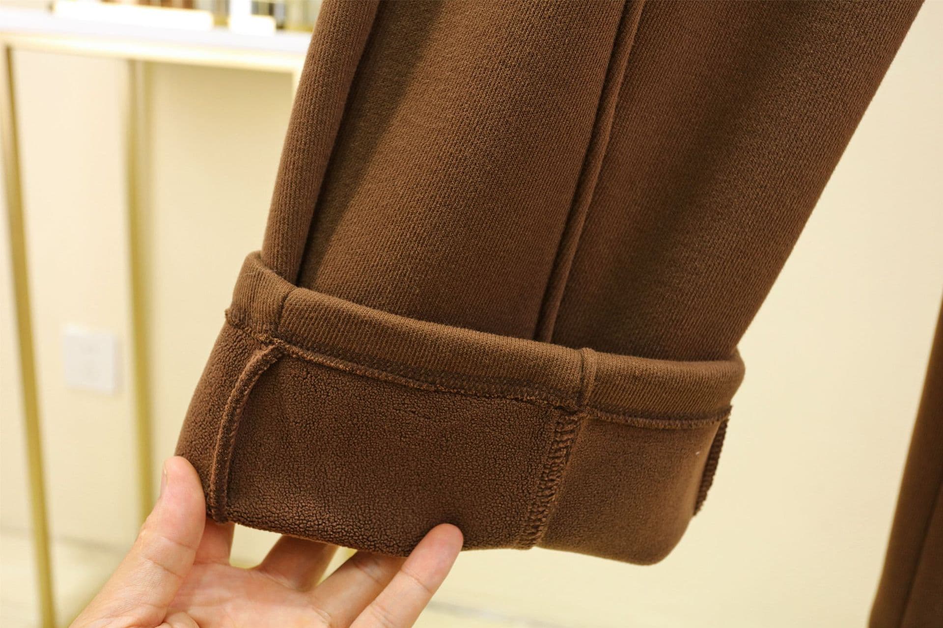 レディースワイドパンツ あったか心地よい裏起毛リラックスパンツ