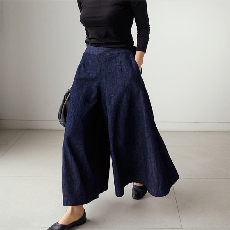 レディースワイドパンツ レディースワイドパンツ 風雅な揺れるスカーチョ