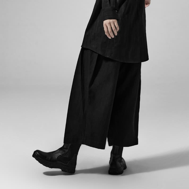 レディースワイドパンツ レディース プリーツ入りゆったりパンツ