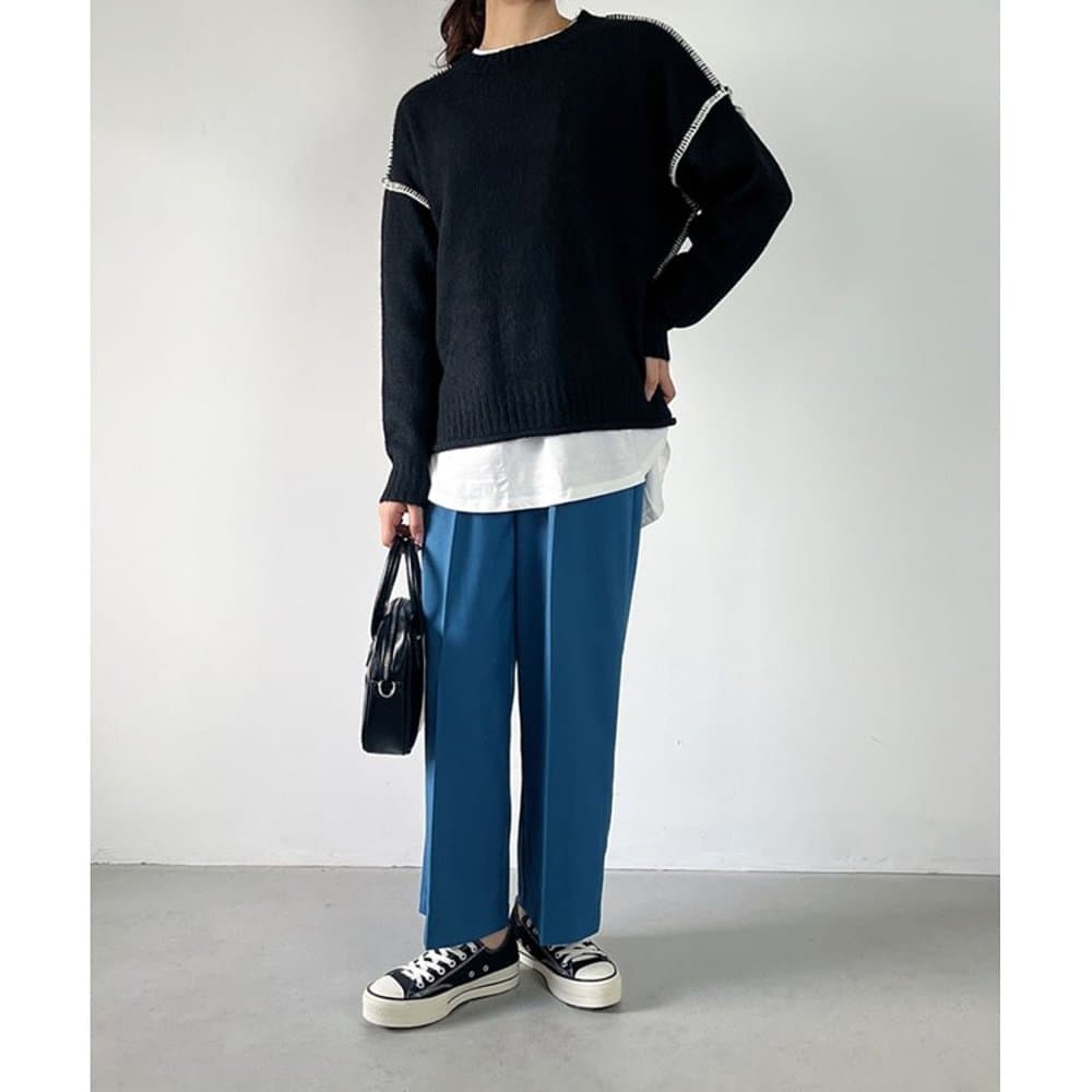 レディースワイドパンツ シンプルエレガントワイドパンツ