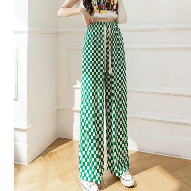 レディースワイドパンツ アシンメトリーデザインワイドパンツ