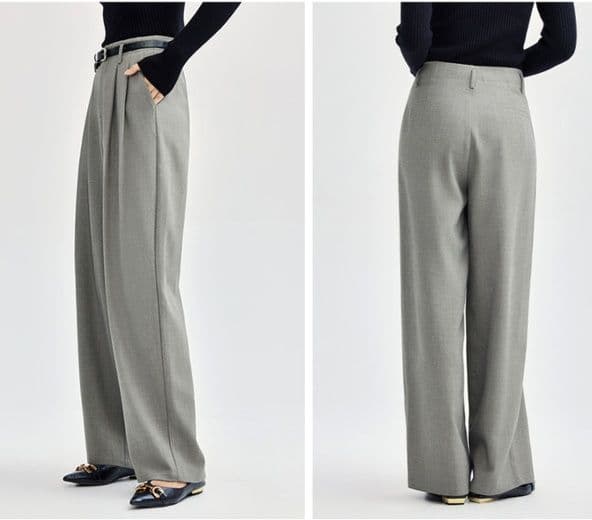 レディースワイドパンツ 上質感あふれる美シルエットパンツ