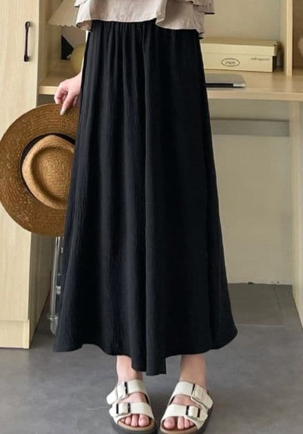 レディースワイドパンツ 高腰フレアワイドスカーチョ