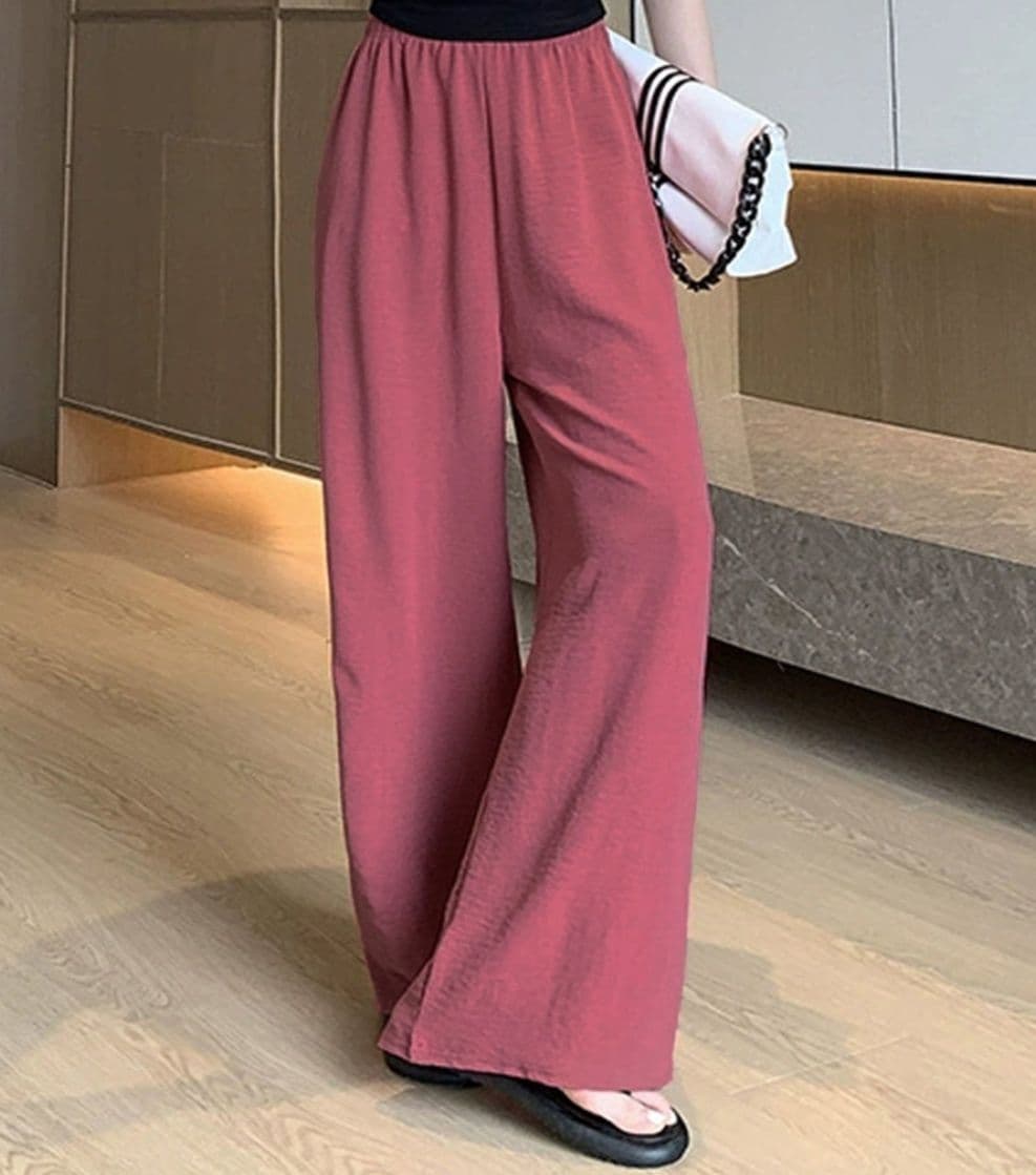 レディースワイドパンツ 綿麻リネンワイドパンツ きれいめ美脚