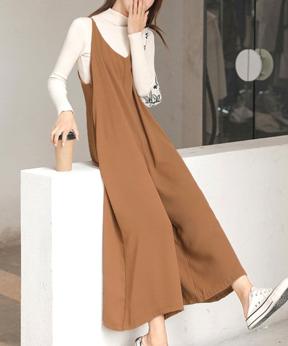 レディースワイドパンツ キャミソールサロペット ゆったりワイドパンツ アザーズ