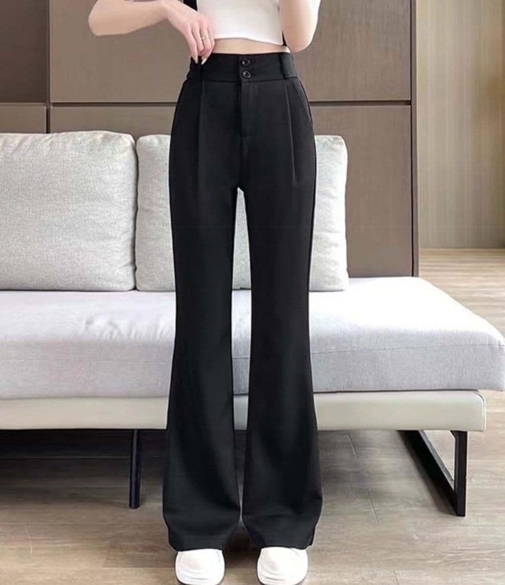レディースワイドパンツ 美脚効果 ハイウエストワイドパンツ スラックス