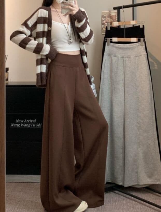 レディースワイドパンツ 秋冬レディース スウェット ワイドパンツ ゆったり美脚