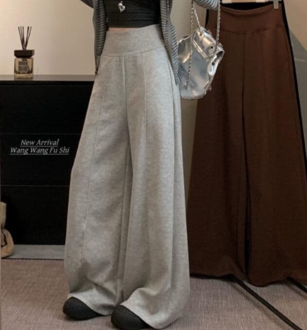 レディースワイドパンツ 秋冬レディース スウェット ワイドパンツ ゆったり美脚