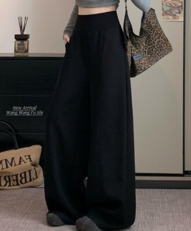 レディースワイドパンツ 秋冬レディース スウェット ワイドパンツ ゆったり美脚
