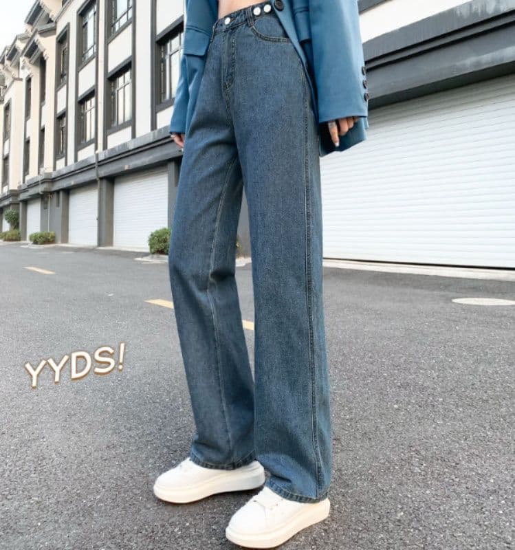 レディースワイドパンツ 2026新作 レディース ハイウエスト デニム ワイドパンツ ゆったり