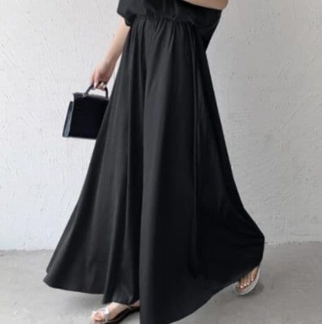 レディースワイドパンツ 夏スカーチョ ワイドパンツ フレア美脚ボトムス