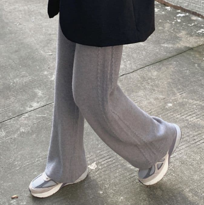 レディースワイドパンツ 秋冬新作 スウェット ワイドパンツ ゆったりリラックス足長効果