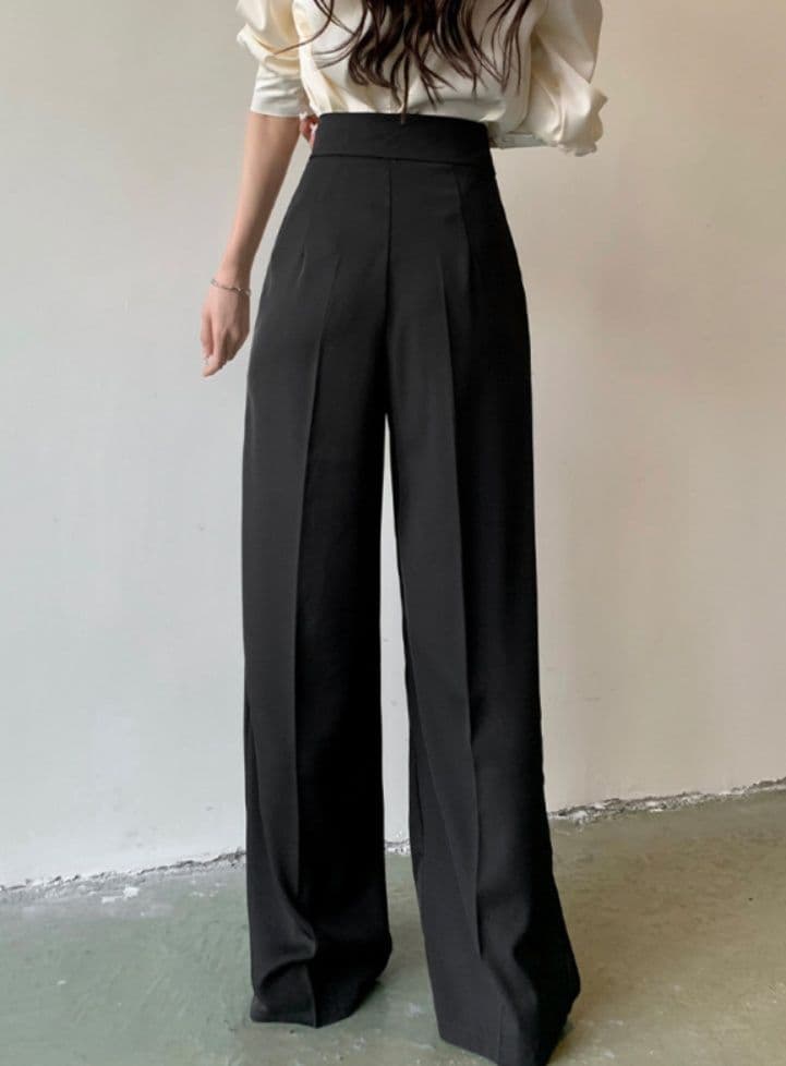レディースワイドパンツ 2026年春夏新作 タックパンツ 女性用 幅広ズボン ハイウエスト