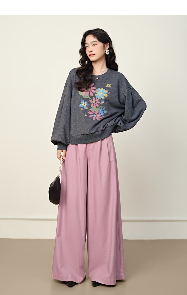 レディースワイドパンツ しなやかドレープスカンツ