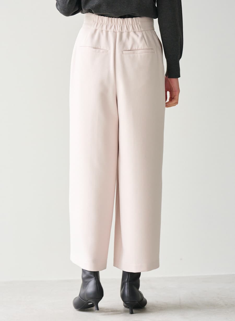 レディースワイドパンツ フロントタックワイドパンツ プレミアム