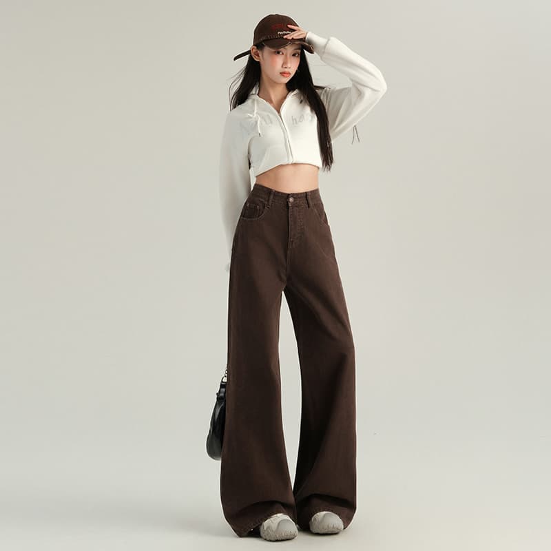 レディースワイドパンツ ゆったりドレープ シンプル ワイドパンツ