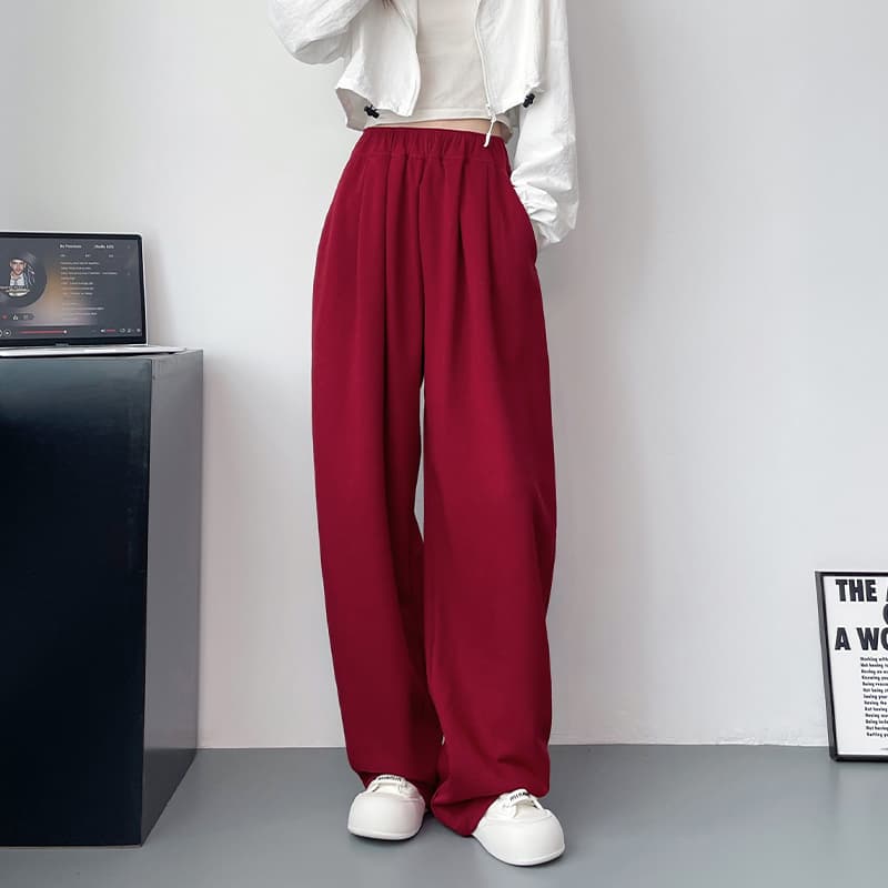 レディースワイドパンツ ゆったりドレープワイドパンツ