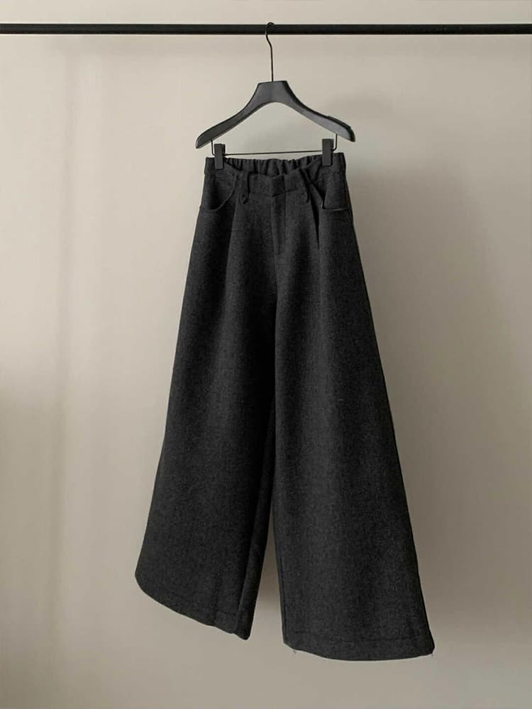 レディースワイドパンツ ゆったりストレートワイドパンツ