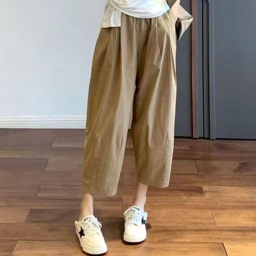 レディースワイドパンツ 楽ちん美シルエットガウチョパンツ