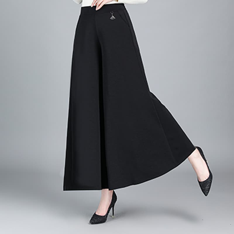 レディースワイドパンツ スタイリッシュ フレアワイドパンツ