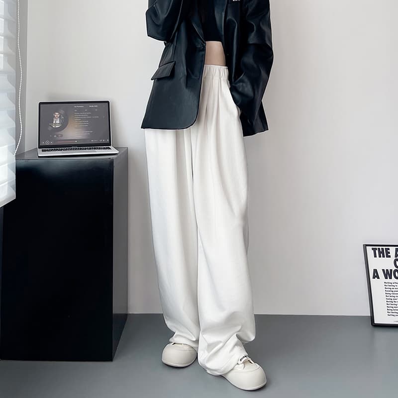 レディースワイドパンツ ゆったりドレープワイドパンツ