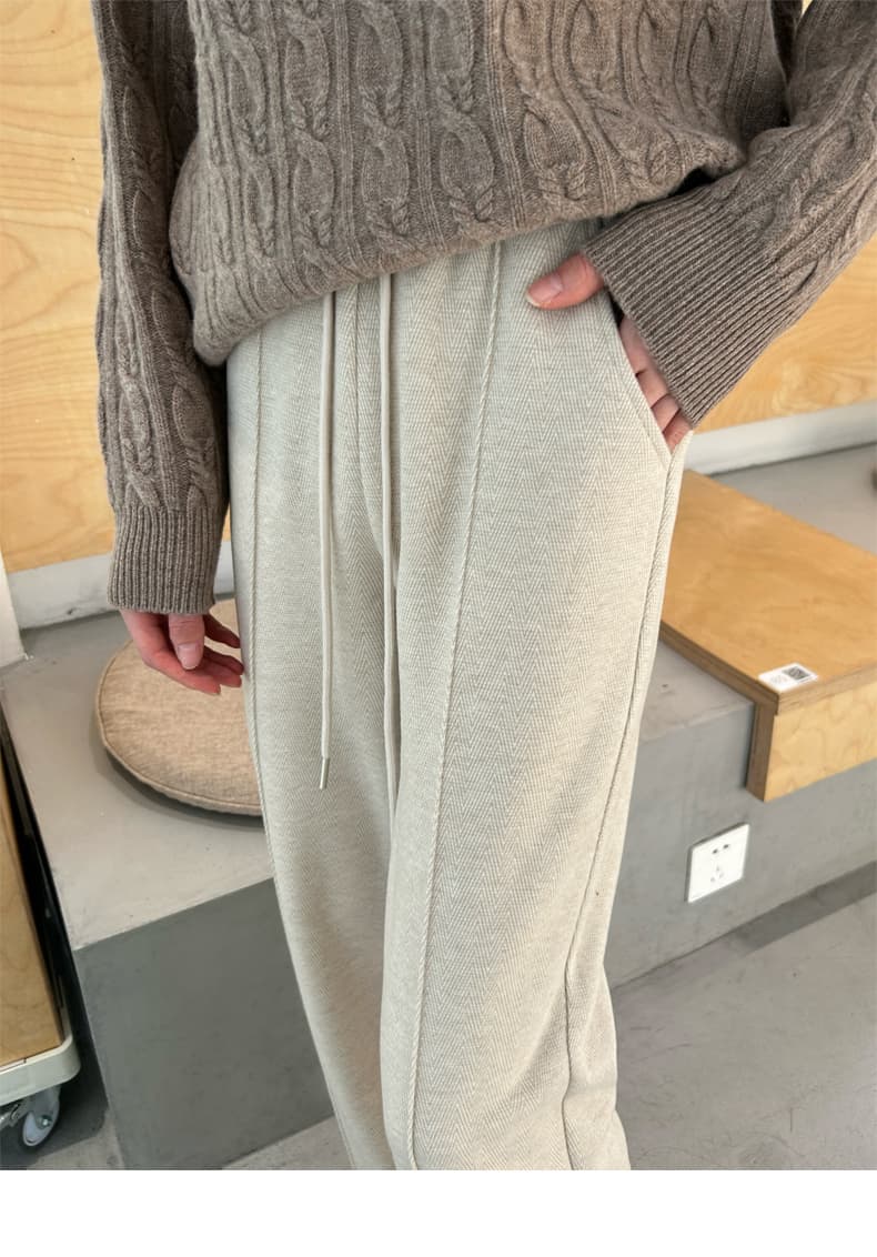 レディースワイドパンツ あったか楽ちんストレート裏起毛パンツ