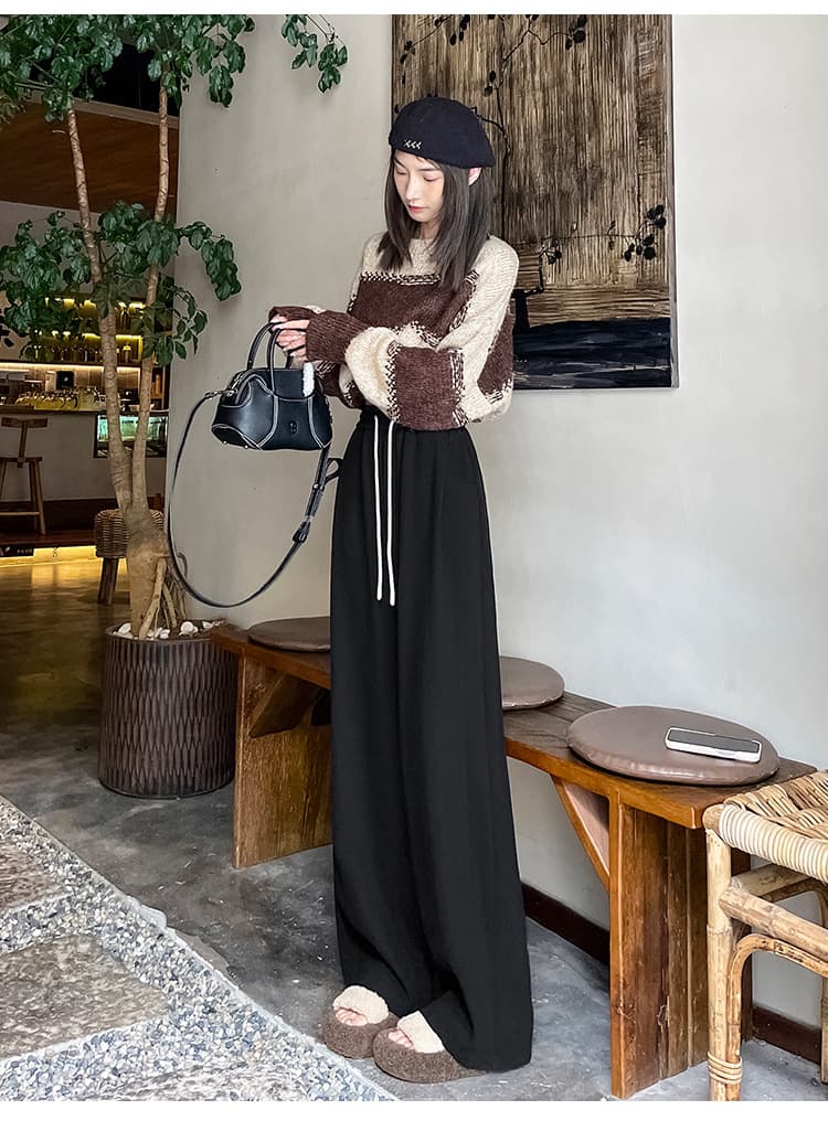 レディースワイドパンツ あったかリラックスルームパンツ