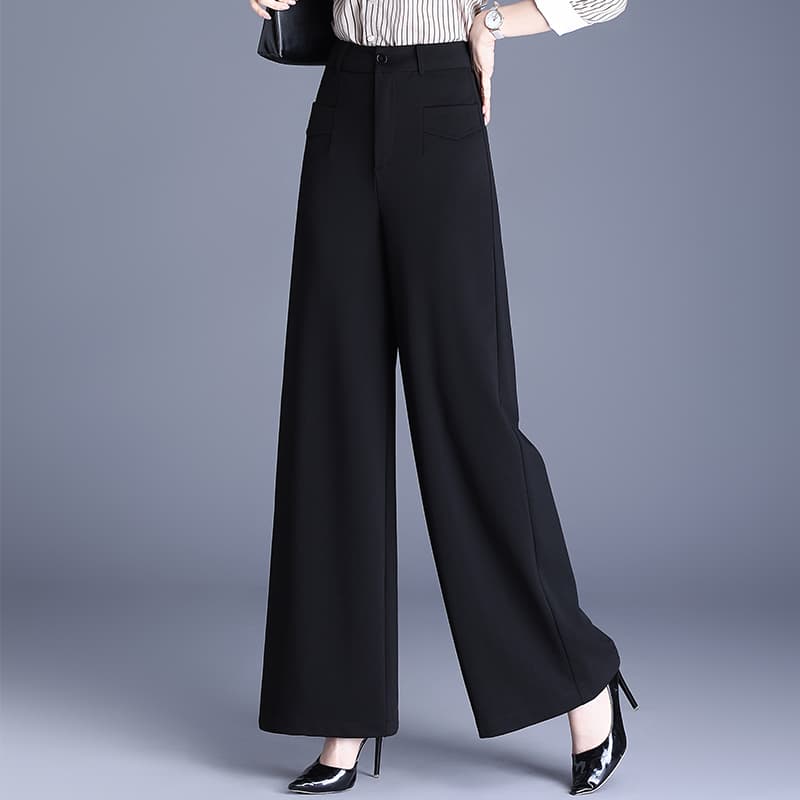 レディースワイドパンツ レディースワイドパンツ 洗練フォーマルワイドパンツ