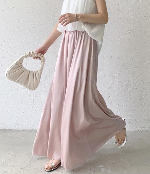レディースワイドパンツ 夏スカーチョ ワイドパンツ フレア美脚ボトムス