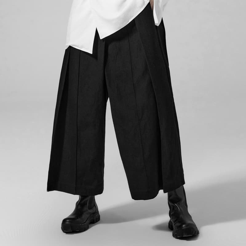 レディースワイドパンツ レディース プリーツ入りゆったりパンツ