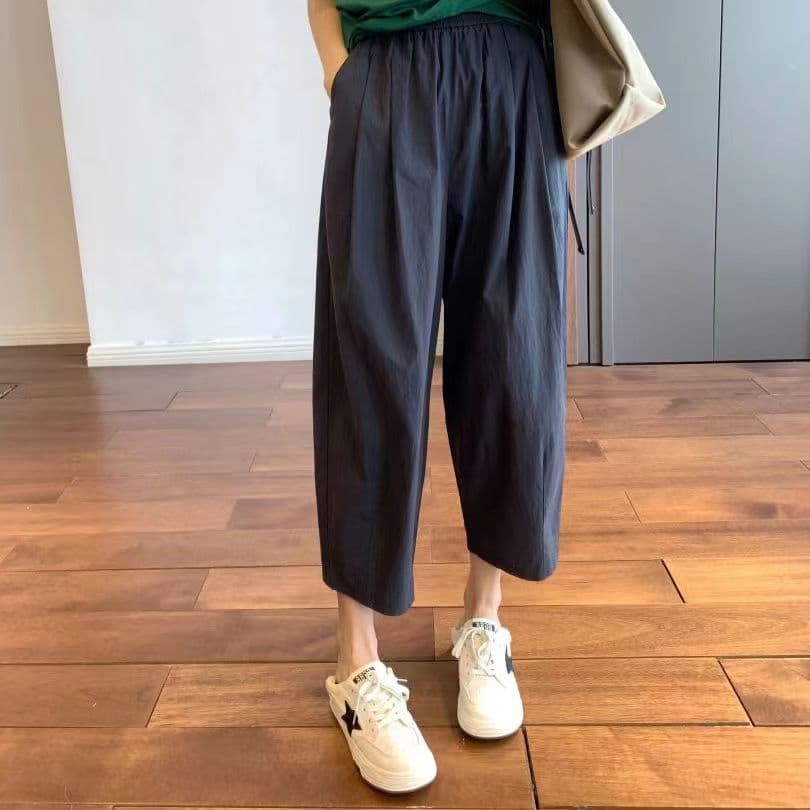レディースワイドパンツ 楽ちん美シルエットガウチョパンツ