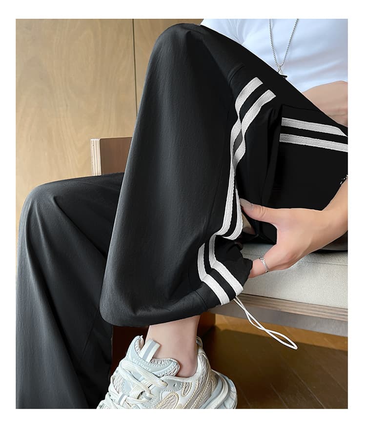 レディースワイドパンツ ゆったりシルエット スポーティタックワイドパンツ