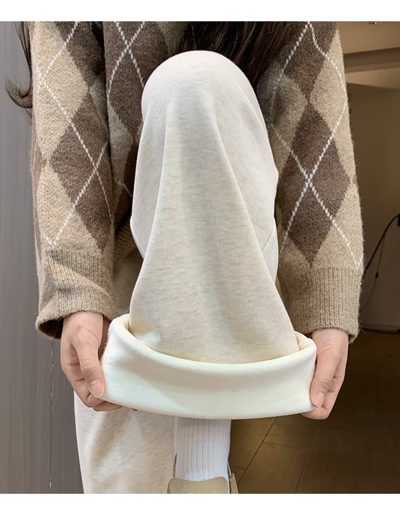 レディースワイドパンツ ぽかぽか起毛ゆったりパンツ