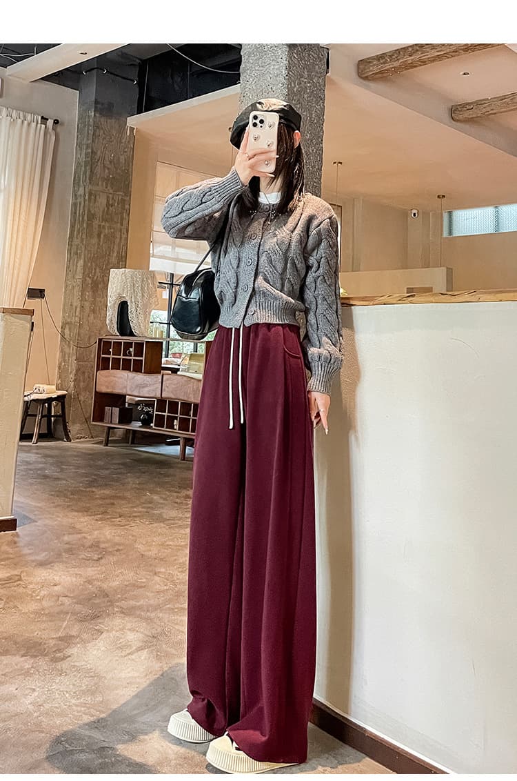 レディースワイドパンツ あったかリラックスルームパンツ