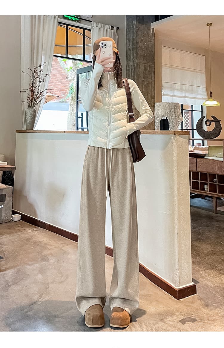 レディースワイドパンツ あったかリラックスルームパンツ