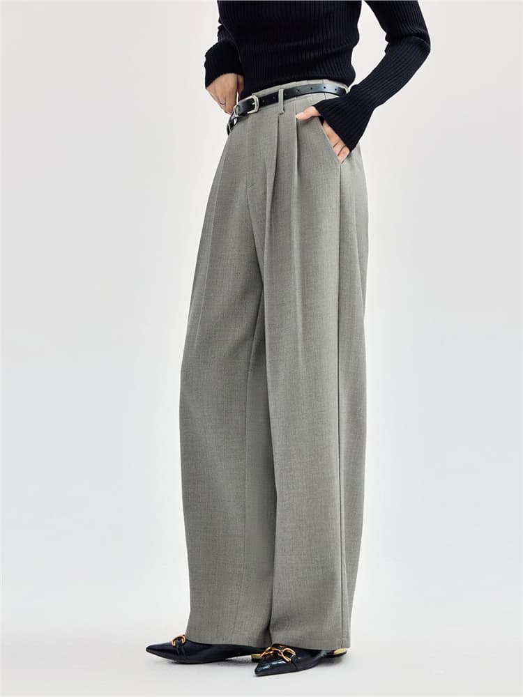 レディースワイドパンツ 上質感あふれる美シルエットパンツ