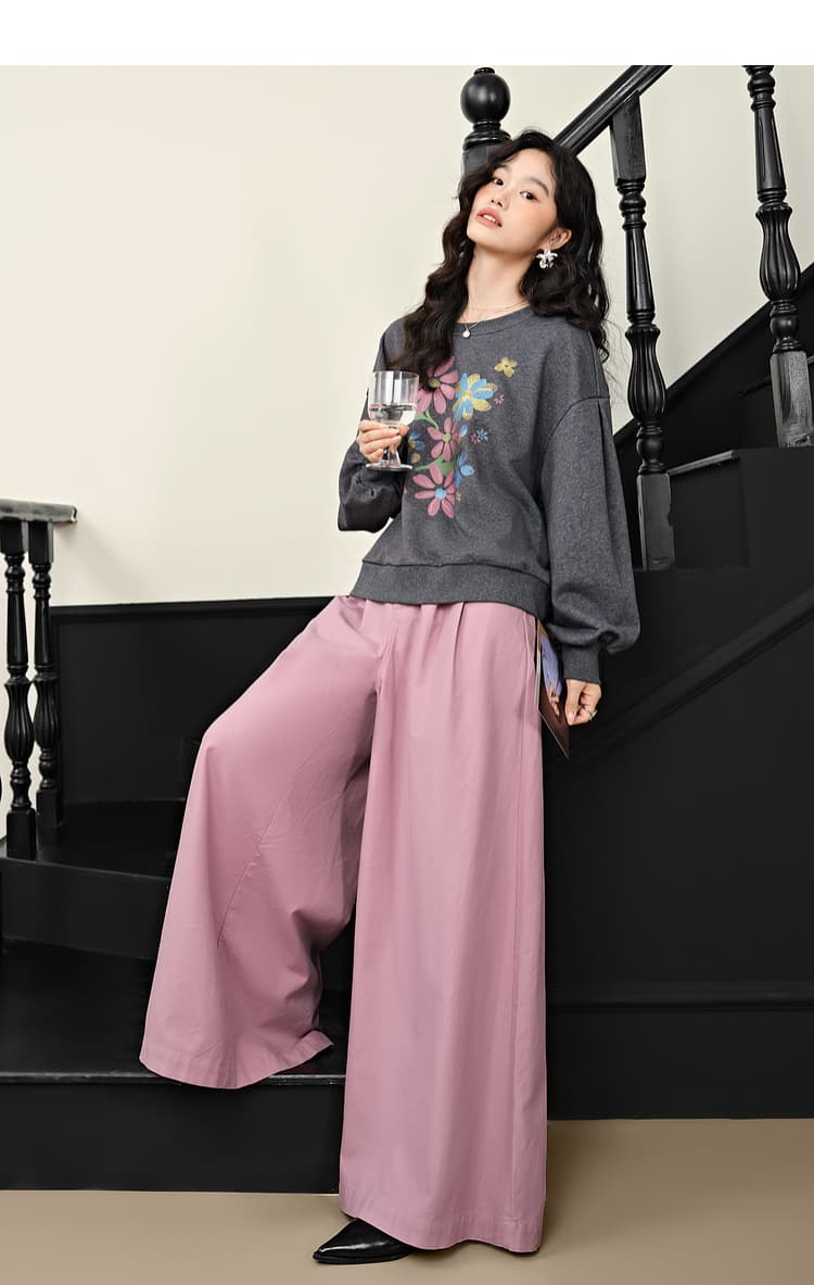 レディースワイドパンツ しなやかドレープスカンツ