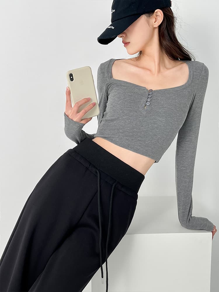 レディースワイドパンツ タック入りゆったりシルエットスウェットワイドパンツ