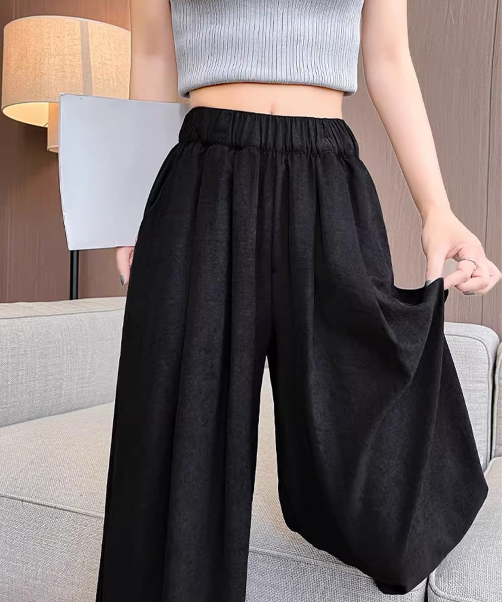 レディースワイドパンツ ハイウエスト ワイドパンツ レディース ゆったり美脚