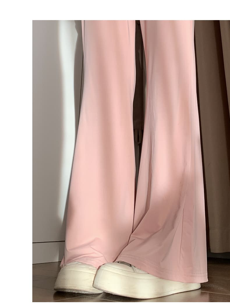 レディースワイドパンツ なめらかドレープストレートワイド