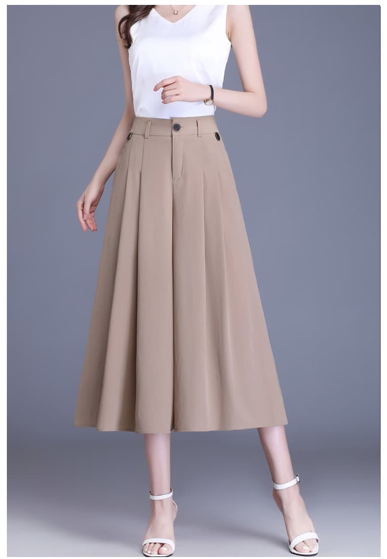 レディースワイドパンツ レディースワイドパンツ 上品フレア ガウチョパンツ