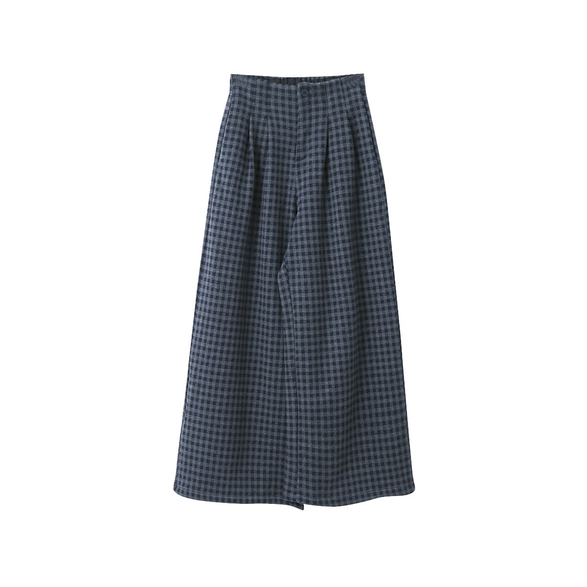 レディースワイドパンツ ゆったりキュートチェックパンツ
