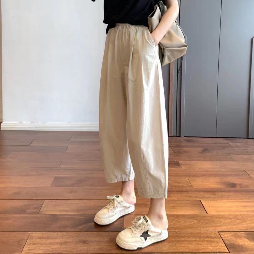 レディースワイドパンツ 楽ちん美シルエットガウチョパンツ