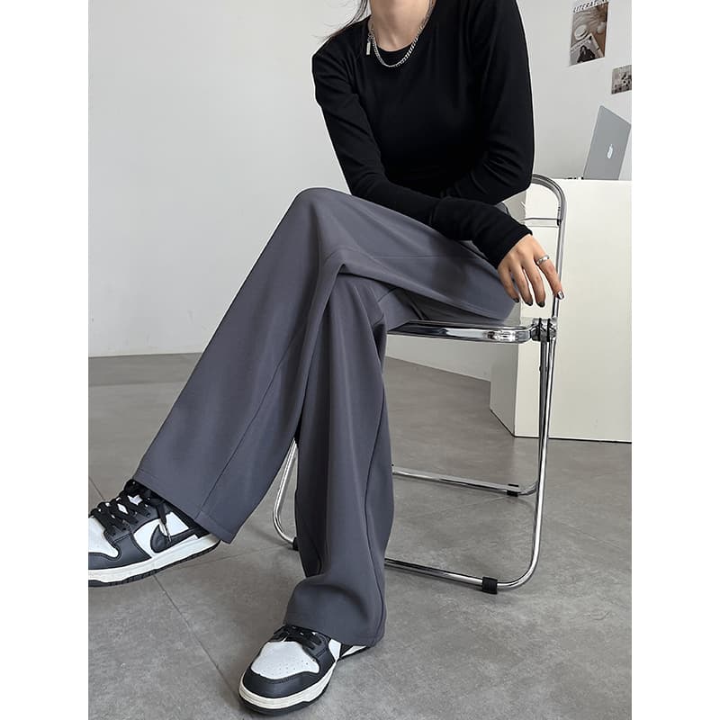 レディースワイドパンツ フォーマルタックワイドパンツ