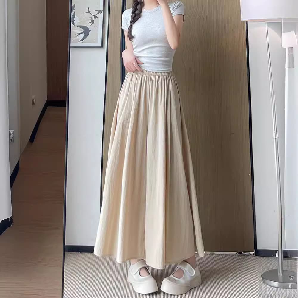 レディースワイドパンツ ボリュームたっぷり優美なタックパンツ