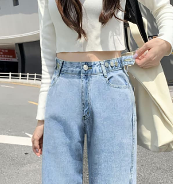 レディースワイドパンツ 2026新作 レディース ハイウエスト デニム ワイドパンツ ゆったり