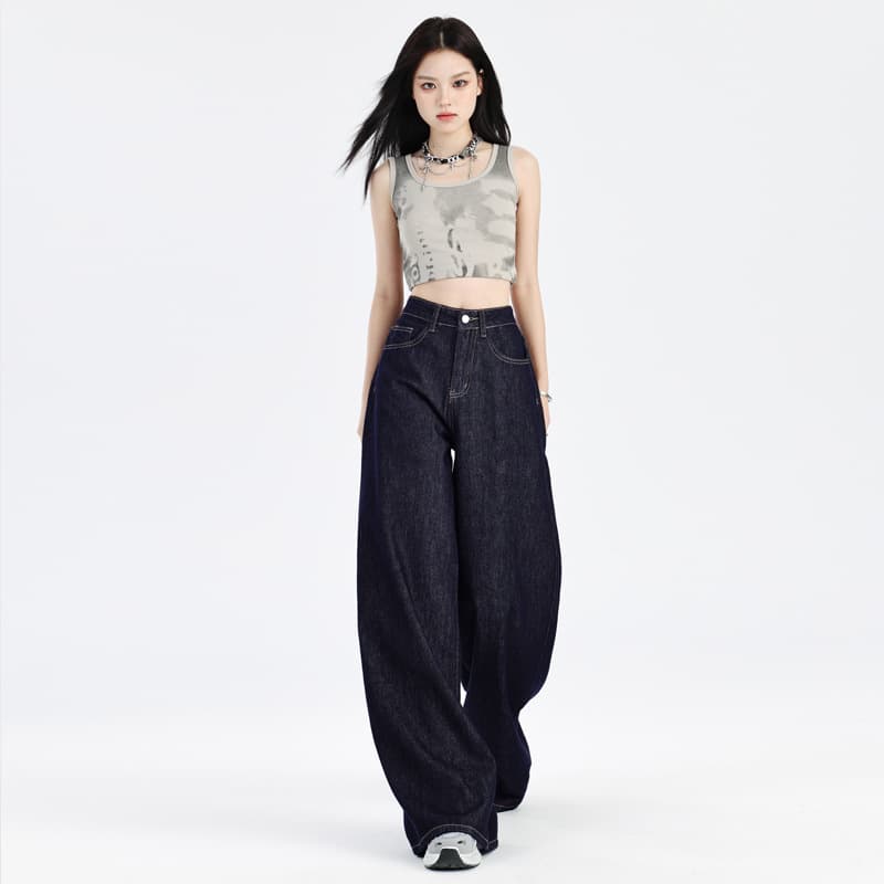 レディースワイドパンツ ドレープゆったりワイドパンツ