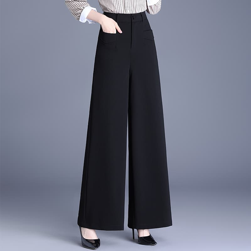 レディースワイドパンツ レディースワイドパンツ 洗練フォーマルワイドパンツ