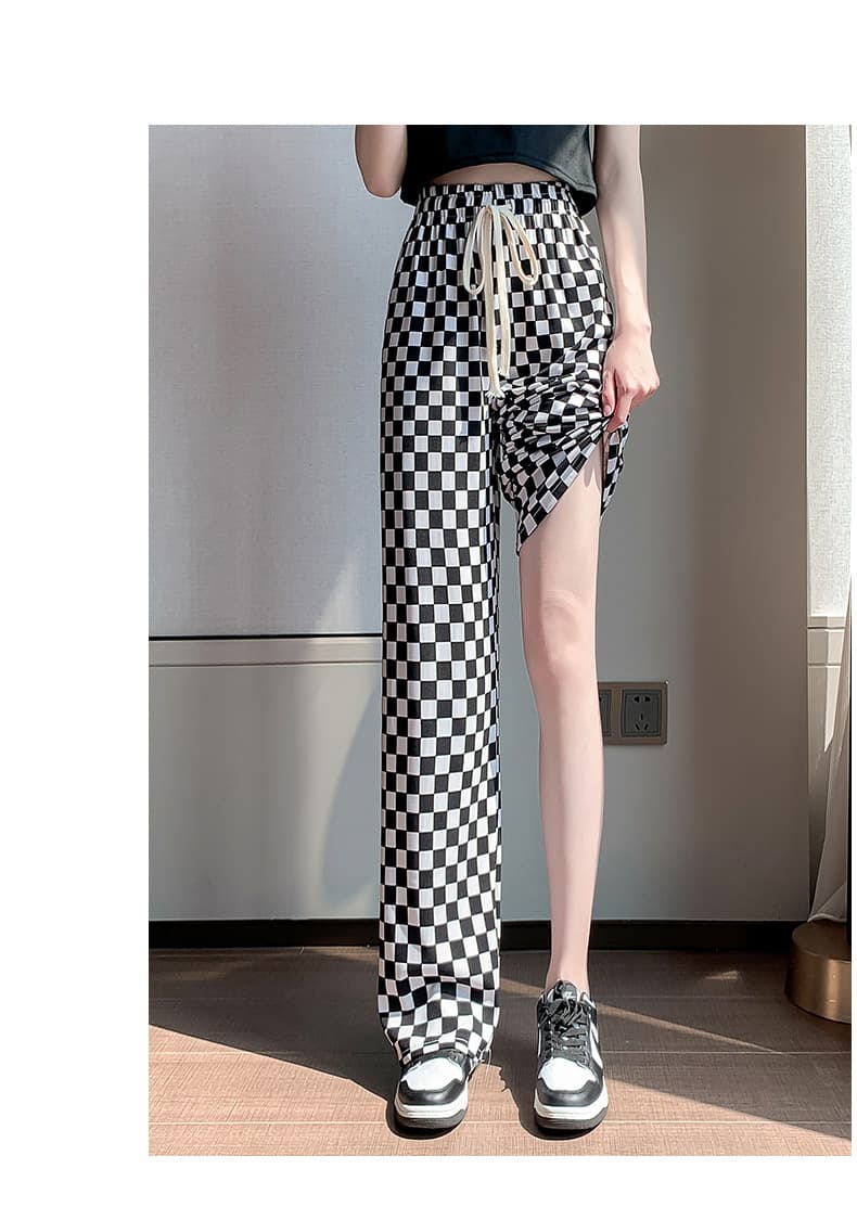 レディースワイドパンツ アシンメトリーデザインワイドパンツ